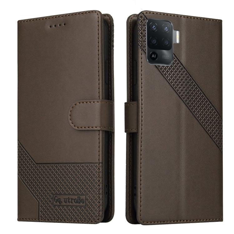 For OPPO A94 GQUTROBE Skin Feel Magnetic Leather Phone Case