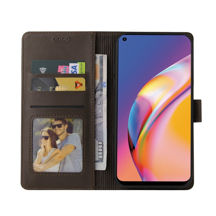 For OPPO A94 GQUTROBE Skin Feel Magnetic Leather Phone Case