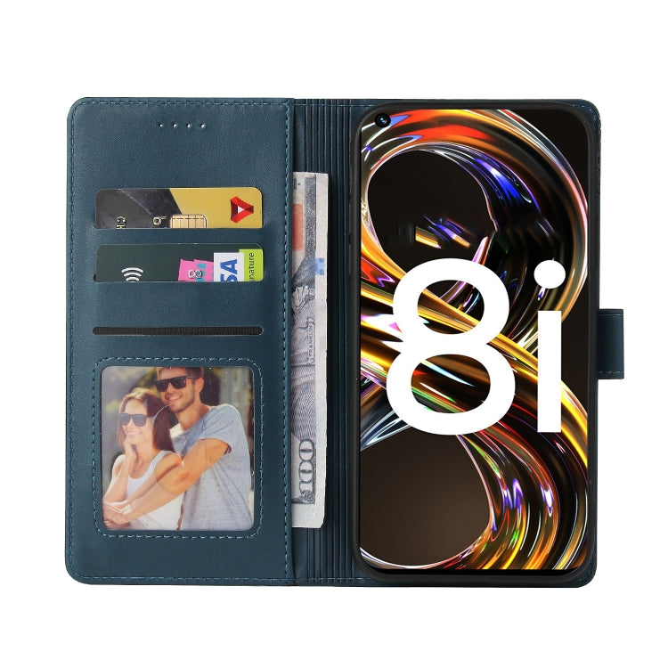 For Realme 8i GQUTROBE Skin Feel Magnetic Leather Phone Case