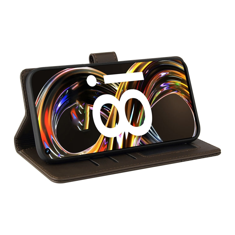 For Realme 8i GQUTROBE Skin Feel Magnetic Leather Phone Case