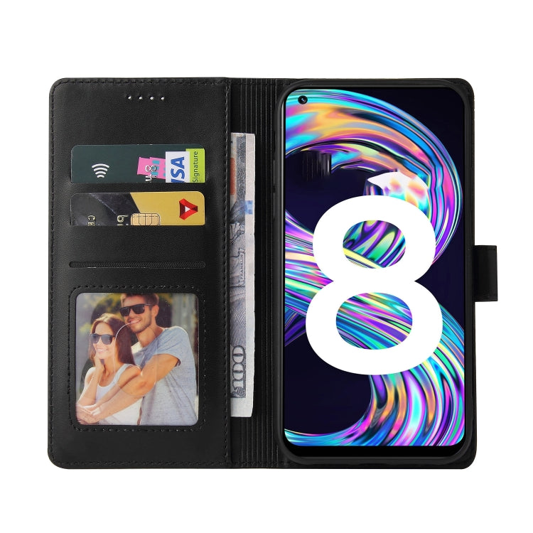 For Realme 8 GQUTROBE Skin Feel Magnetic Leather Phone Case