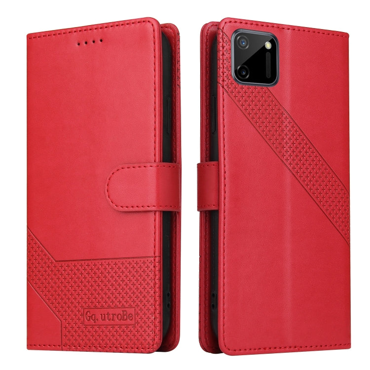 For Realme C11 GQUTROBE Skin Feel Magnetic Leather Phone Case