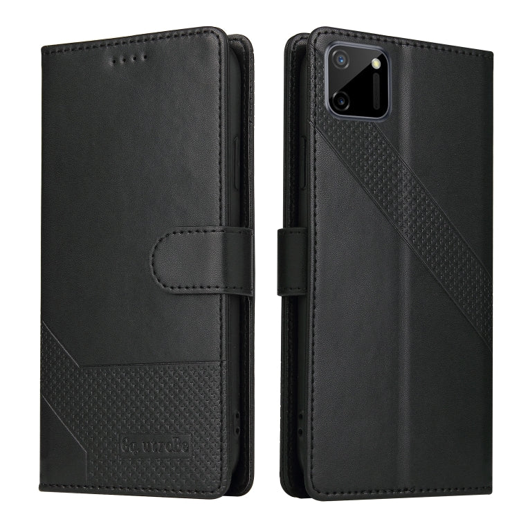 For Realme C11 GQUTROBE Skin Feel Magnetic Leather Phone Case