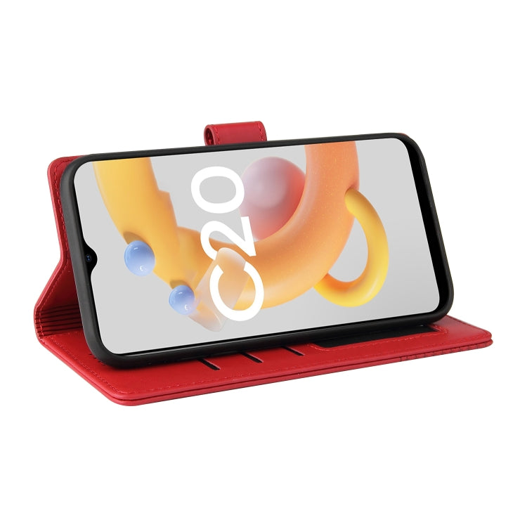 For Realme C20 GQUTROBE Skin Feel Magnetic Leather Phone Case