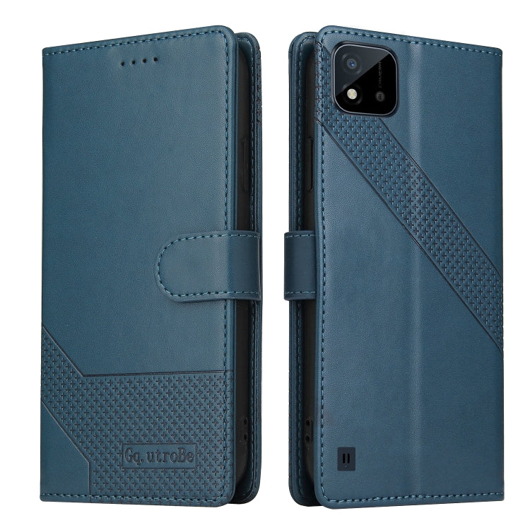 For Realme C20 GQUTROBE Skin Feel Magnetic Leather Phone Case