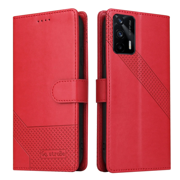For Realme GT 5G GQUTROBE Skin Feel Magnetic Leather Phone Case