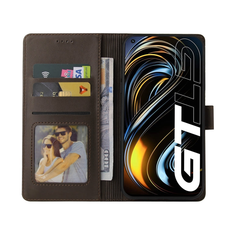 For Realme GT 5G GQUTROBE Skin Feel Magnetic Leather Phone Case