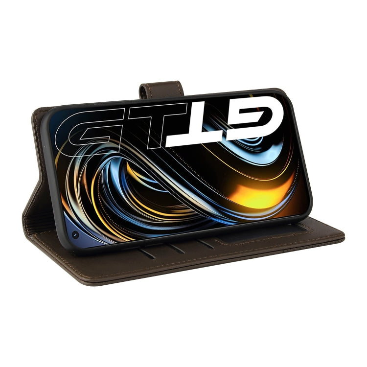 For Realme GT 5G GQUTROBE Skin Feel Magnetic Leather Phone Case