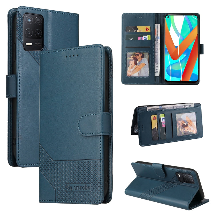 For Realme V13 5G GQUTROBE Skin Feel Magnetic Leather Phone Case