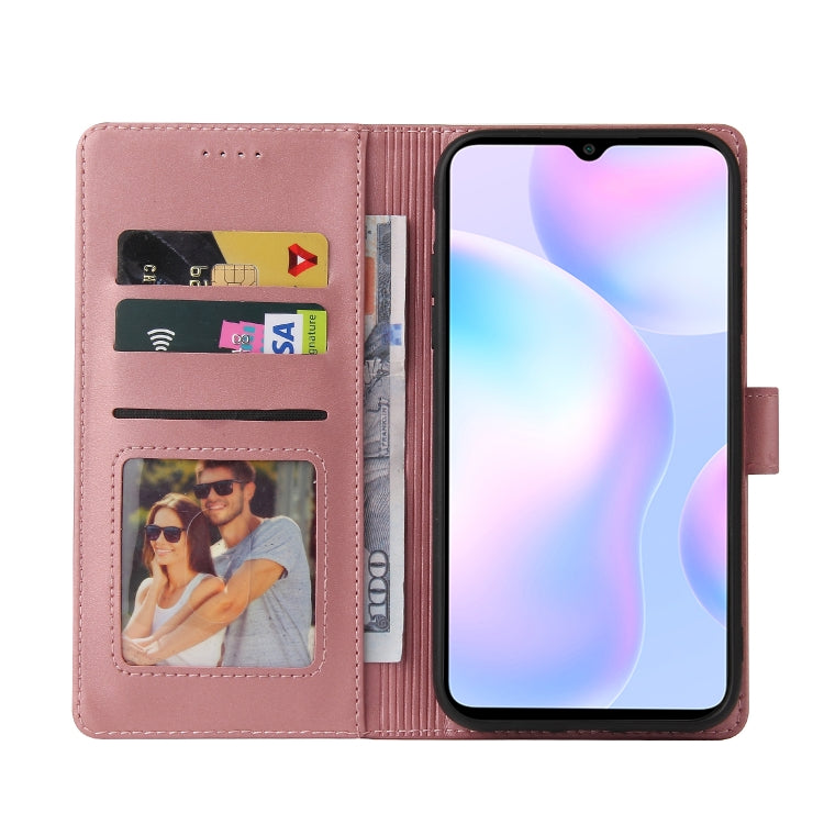 For Xiaomi Redmi 9A GQUTROBE Skin Feel Magnetic Leather Phone Case