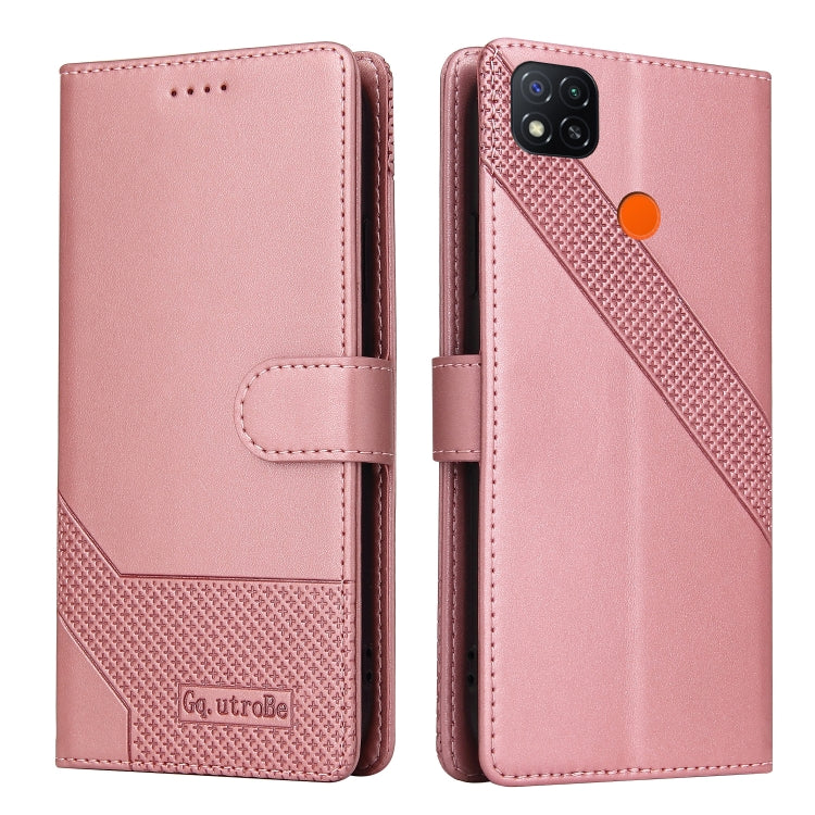 For Xiaomi Redmi 9C GQUTROBE Skin Feel Magnetic Leather Phone Case