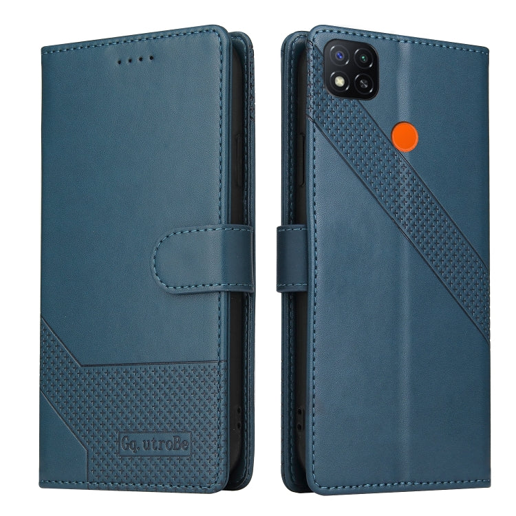 For Xiaomi Redmi 9C GQUTROBE Skin Feel Magnetic Leather Phone Case
