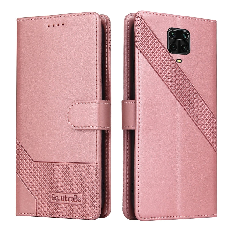 For Xiaomi Redmi Note 9 Pro GQUTROBE Skin Feel Magnetic Leather Phone Case