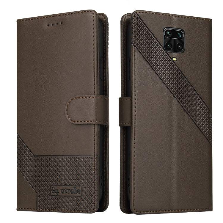For Xiaomi Redmi Note 9 Pro GQUTROBE Skin Feel Magnetic Leather Phone Case