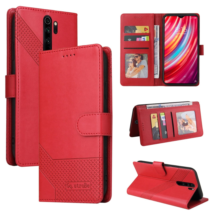 For Xiaomi Redmi Note 8 Pro GQUTROBE Skin Feel Magnetic Leather Phone Case