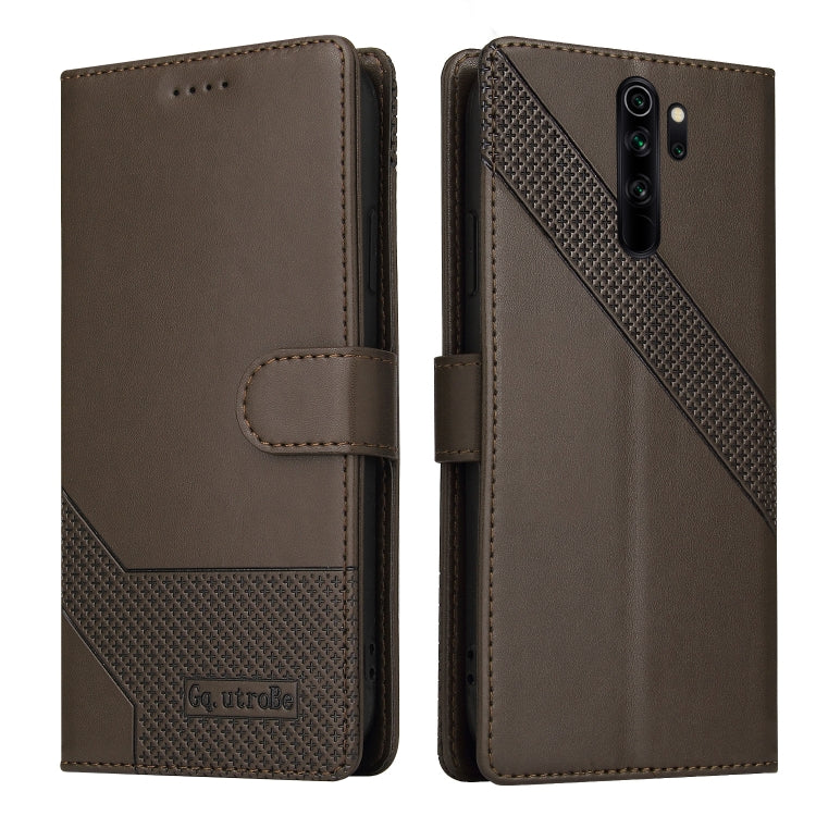 For Xiaomi Redmi Note 8 Pro GQUTROBE Skin Feel Magnetic Leather Phone Case