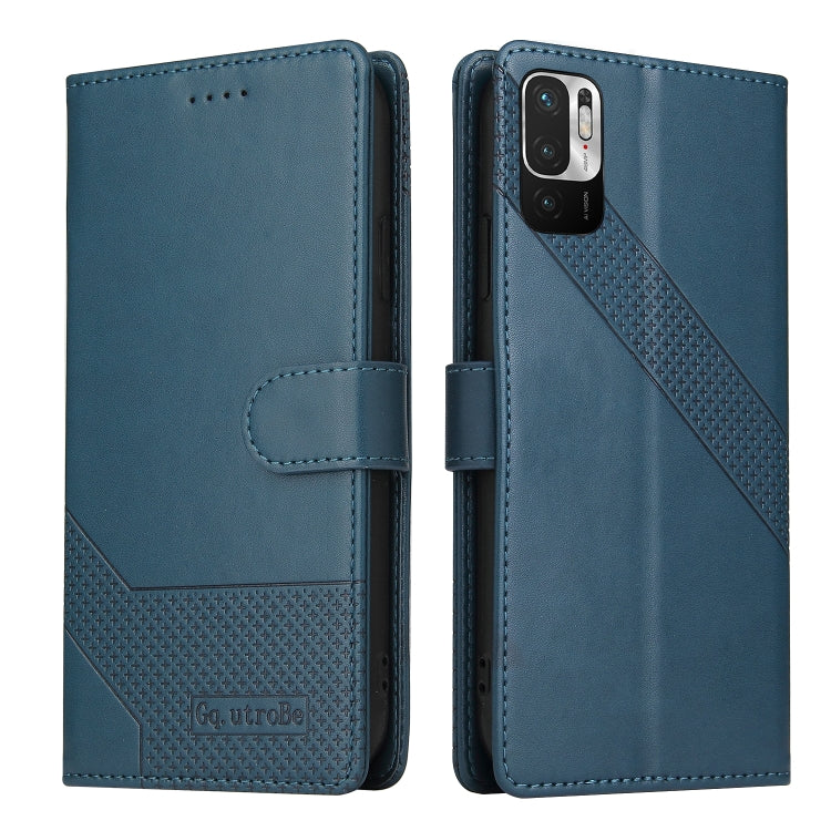 For Xiaomi Redmi Note 10 5G GQUTROBE Skin Feel Magnetic Leather Phone Case