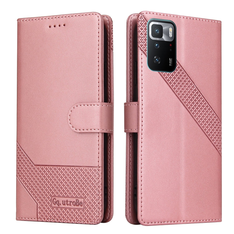 For Xiaomi Redmi Note 10 Pro GQUTROBE Skin Feel Magnetic Leather Phone Case
