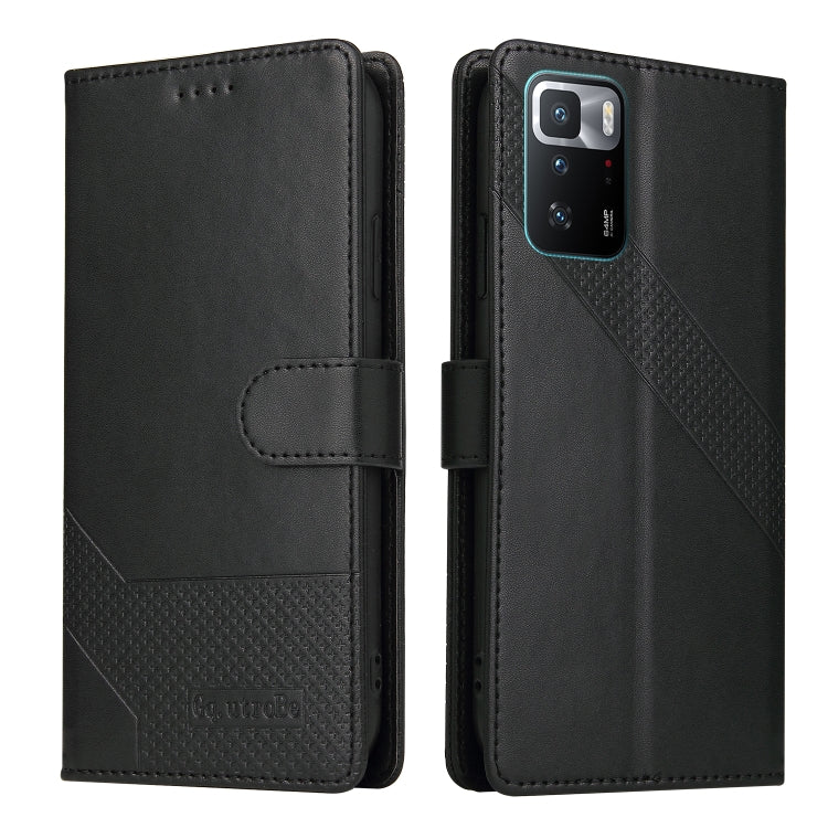 For Xiaomi Redmi Note 10 Pro GQUTROBE Skin Feel Magnetic Leather Phone Case