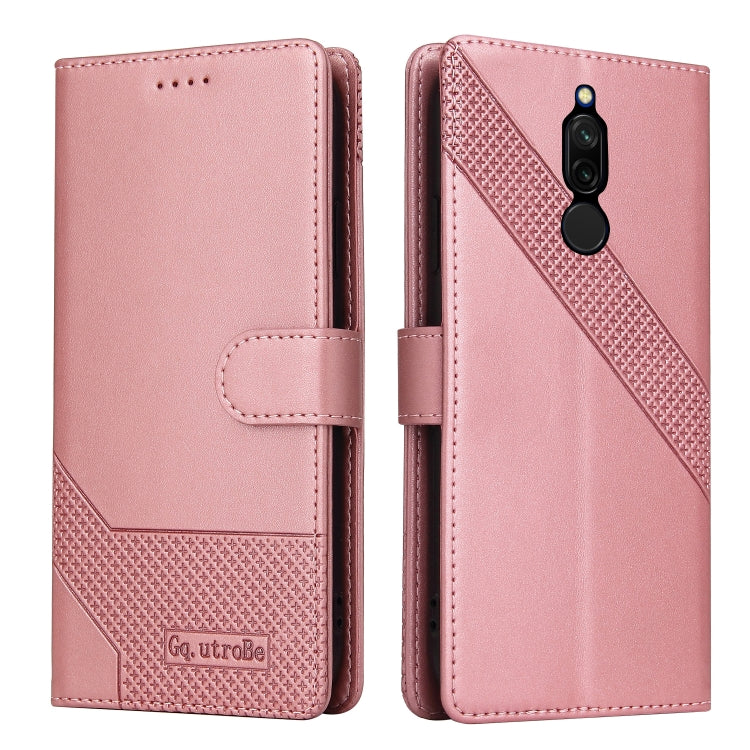For Xiaomi Redmi 8 GQUTROBE Skin Feel Magnetic Leather Phone Case