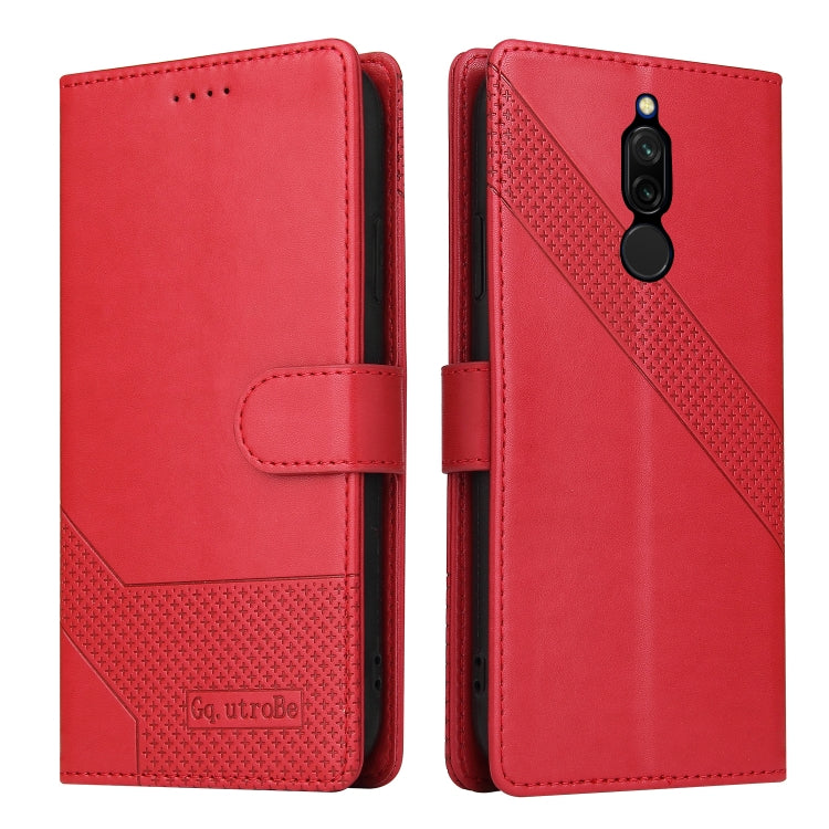 For Xiaomi Redmi 8 GQUTROBE Skin Feel Magnetic Leather Phone Case