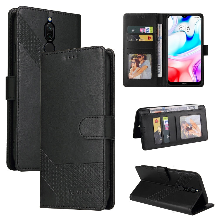 For Xiaomi Redmi 8 GQUTROBE Skin Feel Magnetic Leather Phone Case