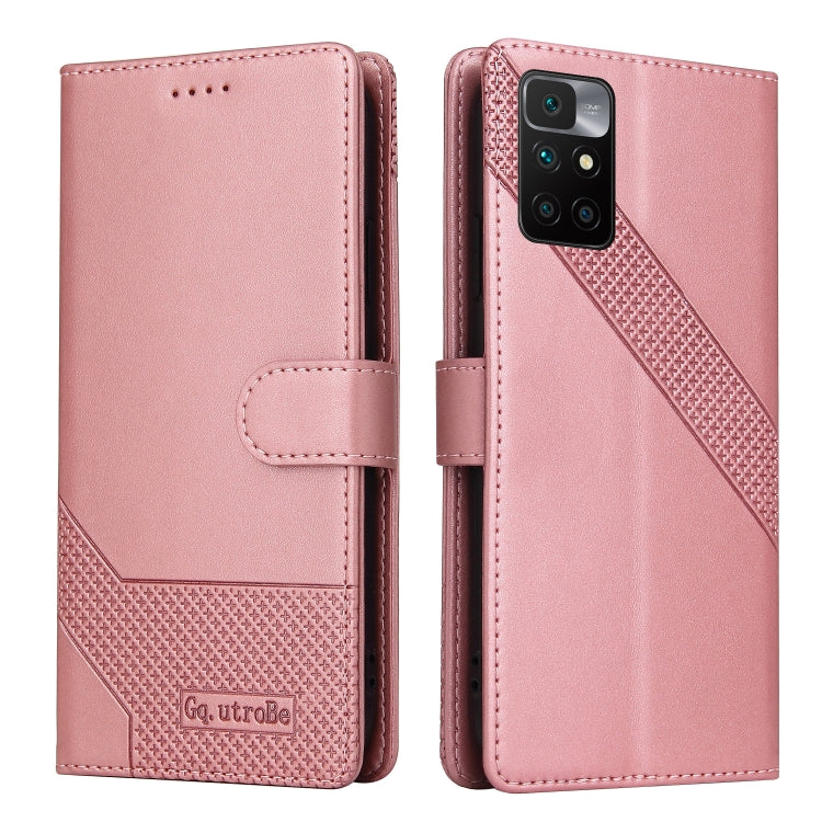 For Xiaomi Redmi 10 GQUTROBE Skin Feel Magnetic Leather Phone Case