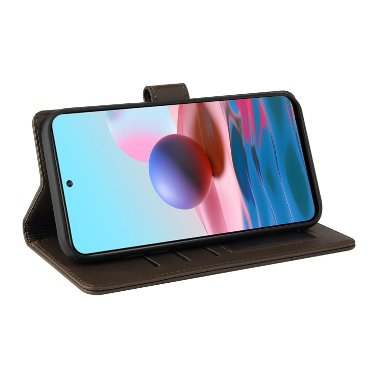 For Xiaomi Redmi Note 10 4G GQUTROBE Skin Feel Magnetic Leather Phone Case