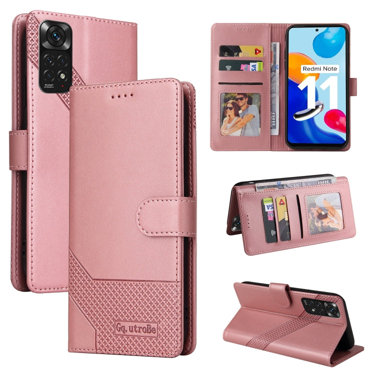 For Xiaomi Redmi Note 11 Pro GQUTROBE Skin Feel Magnetic Leather Phone Case