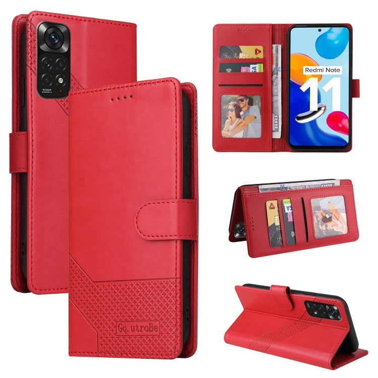 For Xiaomi Redmi Note 11 Pro GQUTROBE Skin Feel Magnetic Leather Phone Case
