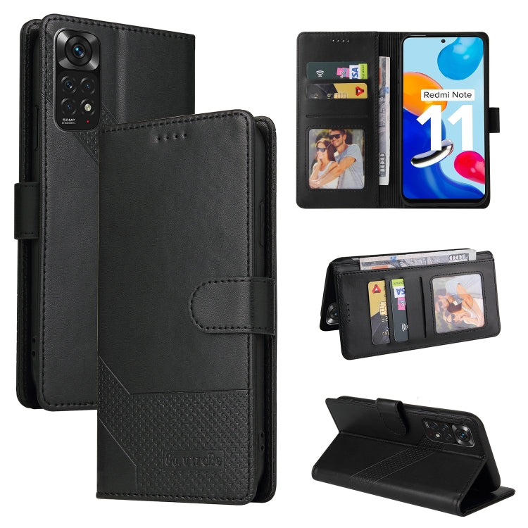 For Xiaomi Redmi Note 11 Pro GQUTROBE Skin Feel Magnetic Leather Phone Case