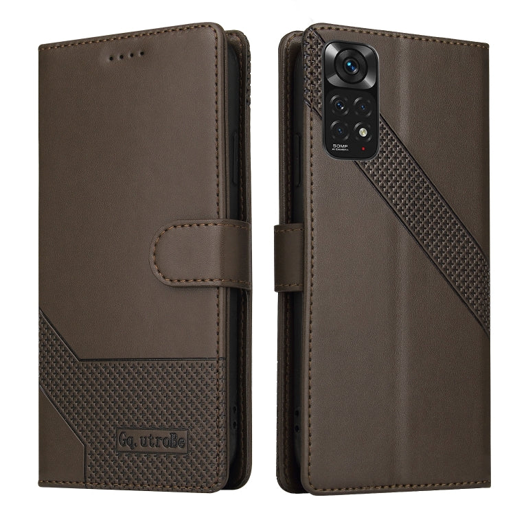 For Xiaomi Redmi Note 11 Pro GQUTROBE Skin Feel Magnetic Leather Phone Case