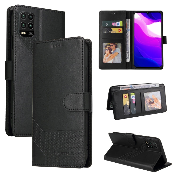 For Xiaomi Mi 10 Lite GQUTROBE Skin Feel Magnetic Leather Phone Case