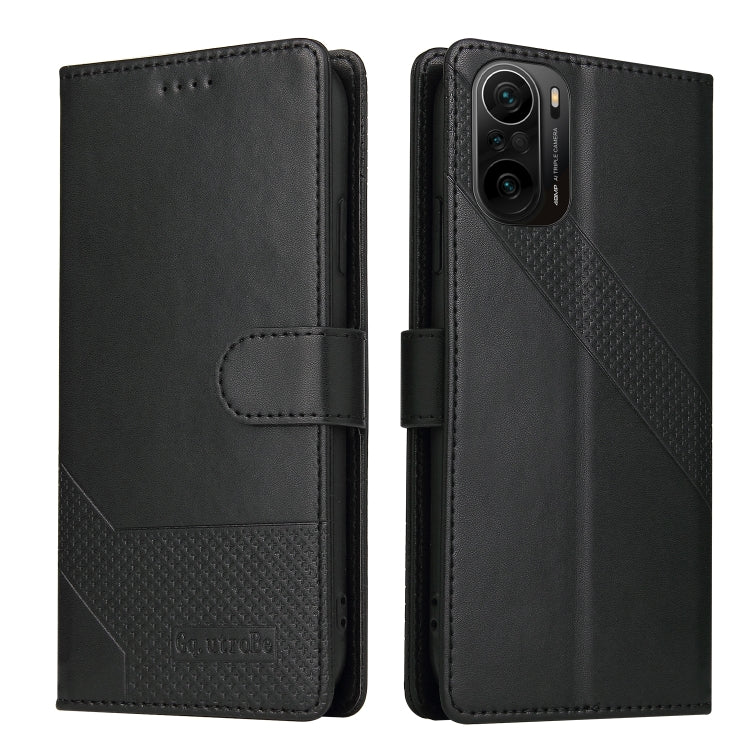 For Xiaomi Poco F3 GQUTROBE Skin Feel Magnetic Leather Phone Case