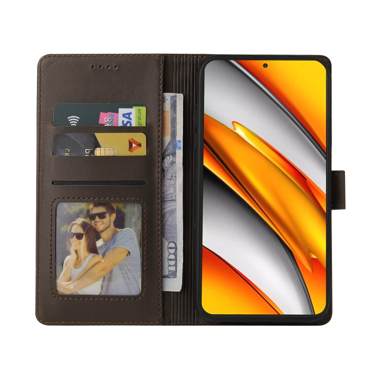 For Xiaomi Poco F3 GQUTROBE Skin Feel Magnetic Leather Phone Case