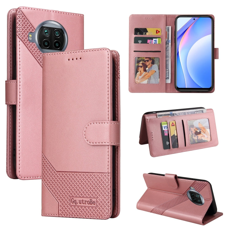 For Xiaomi Mi 10T Lite GQUTROBE Skin Feel Magnetic Leather Phone Case