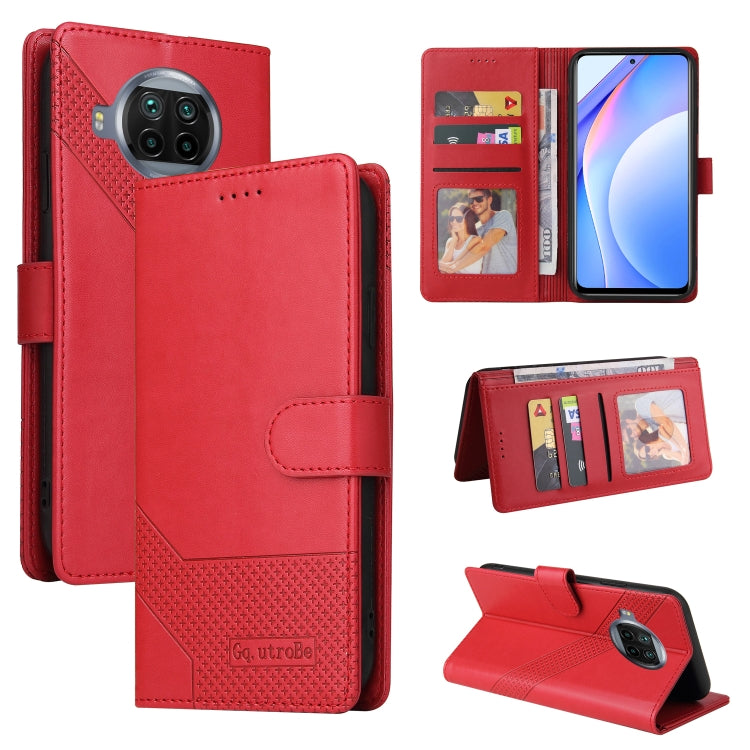 For Xiaomi Mi 10T Lite GQUTROBE Skin Feel Magnetic Leather Phone Case