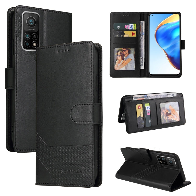 For Xiaomi Mi 10T Pro GQUTROBE Skin Feel Magnetic Leather Phone Case