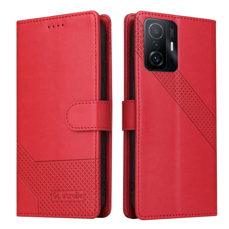For Xiaomi 11T / 11T Pro GQUTROBE Skin Feel Magnetic Leather Phone Case