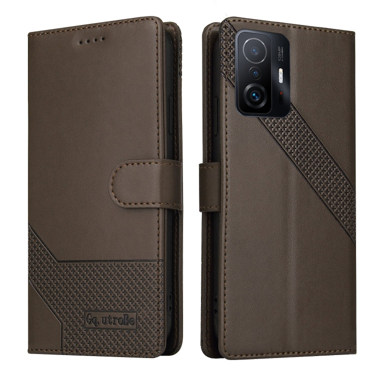 For Xiaomi 11T / 11T Pro GQUTROBE Skin Feel Magnetic Leather Phone Case