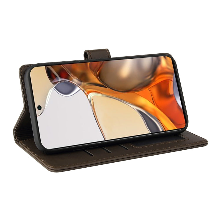 For Xiaomi 11T / 11T Pro GQUTROBE Skin Feel Magnetic Leather Phone Case