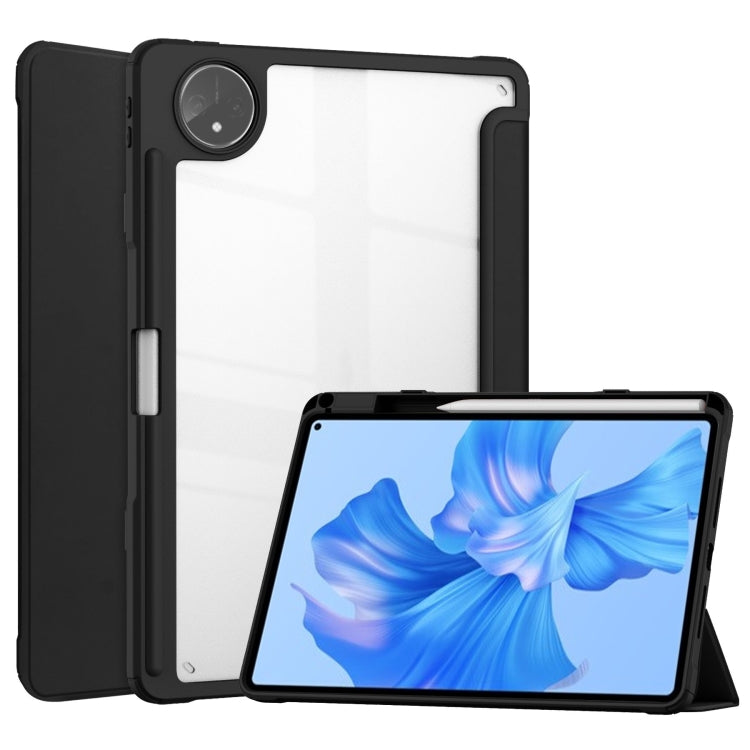 For Huawei MatePad Pro 11 2022 Tri-fold Clear TPU Leather Smart Tablet Case