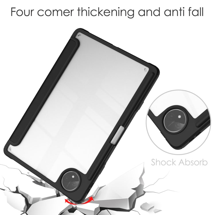 For Huawei MatePad Pro 11 2022 Tri-fold Clear TPU Leather Smart Tablet Case