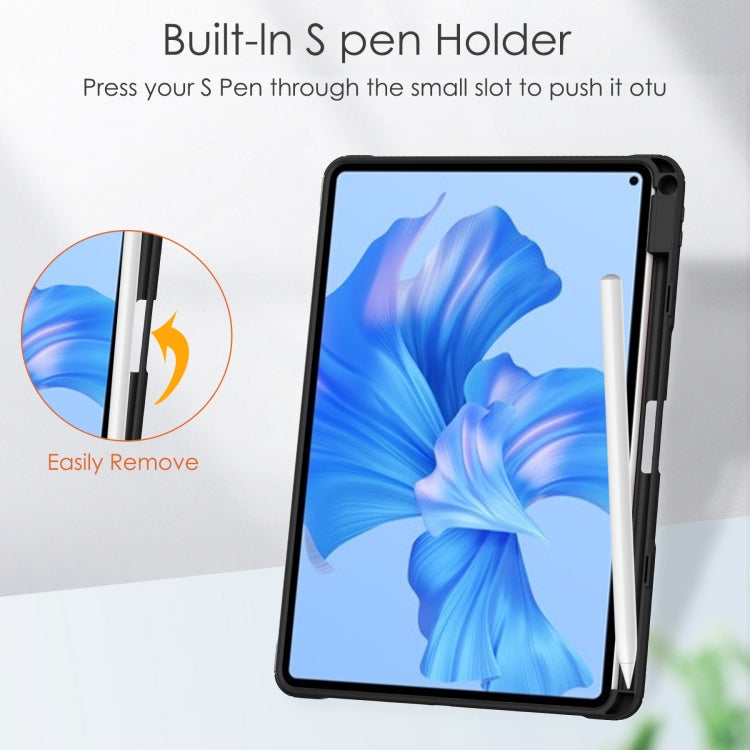 For Huawei MatePad Pro 11 2022 Tri-fold Clear TPU Leather Smart Tablet Case