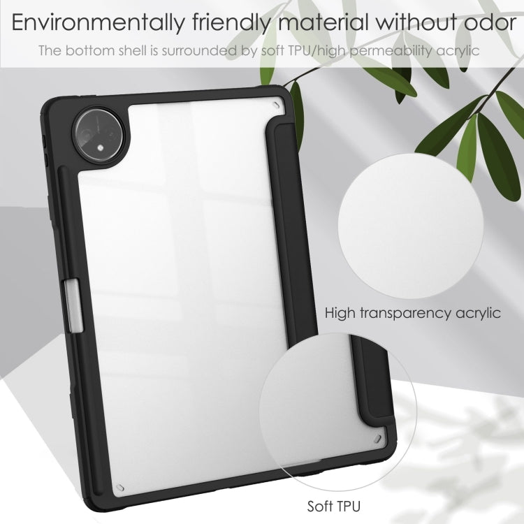 For Huawei MatePad Pro 11 2022 Tri-fold Clear TPU Leather Smart Tablet Case