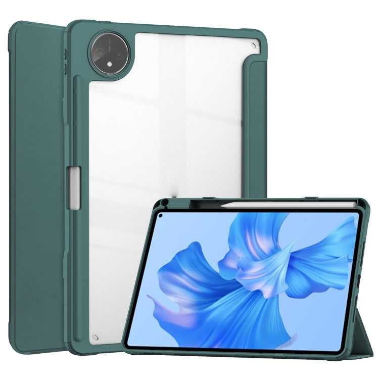 For Huawei MatePad Pro 11 2022 Tri-fold Clear TPU Leather Smart Tablet Case