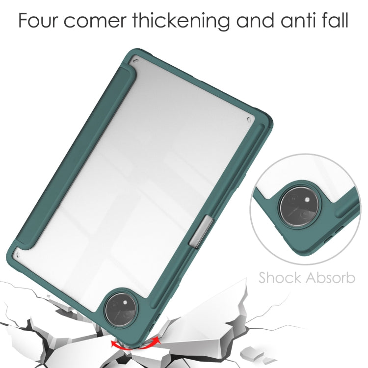 For Huawei MatePad Pro 11 2022 Tri-fold Clear TPU Leather Smart Tablet Case