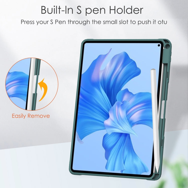 For Huawei MatePad Pro 11 2022 Tri-fold Clear TPU Leather Smart Tablet Case