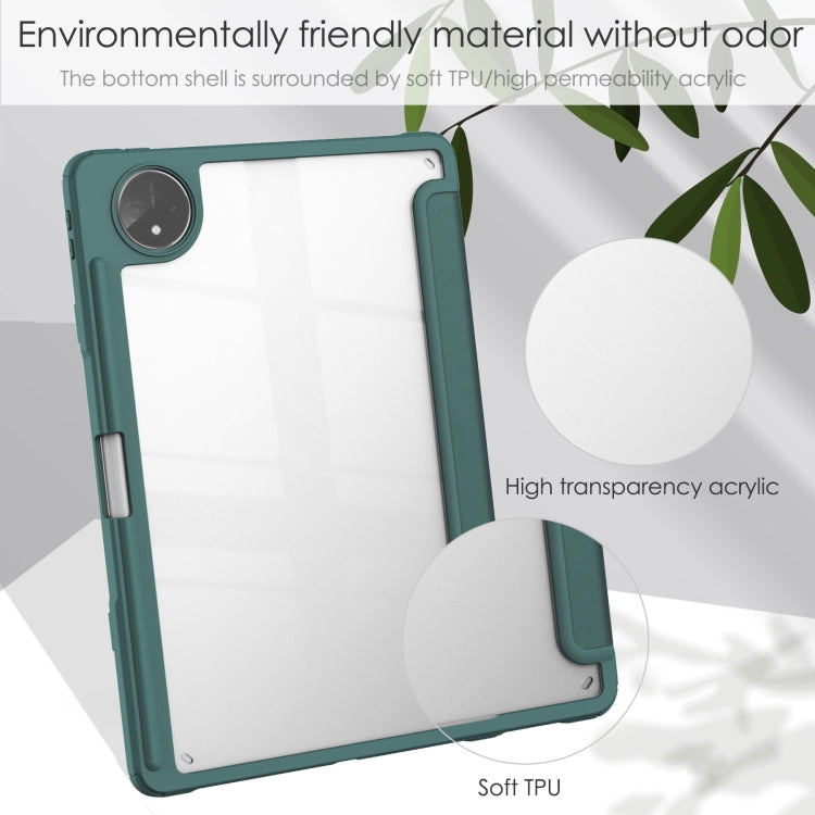 For Huawei MatePad Pro 11 2022 Tri-fold Clear TPU Leather Smart Tablet Case