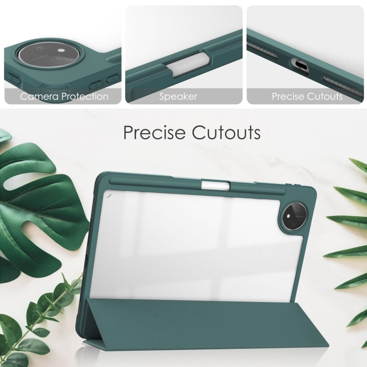 For Huawei MatePad Pro 11 2022 Tri-fold Clear TPU Leather Smart Tablet Case